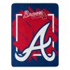 BRAVES OFFICIAL MLB "Walk off" Micro Raschel Throw Blanket; 46" x 60"