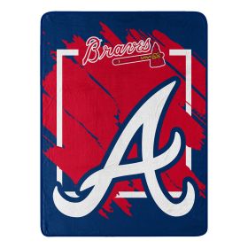 BRAVES OFFICIAL MLB "Walk off" Micro Raschel Throw Blanket; 46" x 60"