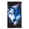 Wolf Stare Beach Towel; 30" x 60"