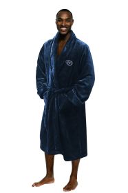 Titans OFFICIAL NFL Men's L/XL Silk Touch Bath Robe; 26" x 47"