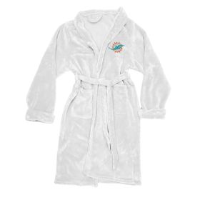 Dolphins OFFICIAL NFL Men's L/XL Silk Touch Bath Robe; 26" x 47"