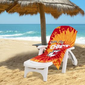 Chiefs OFFICIAL NFL "Psychedelic" Beach Towel; 30" x 60"