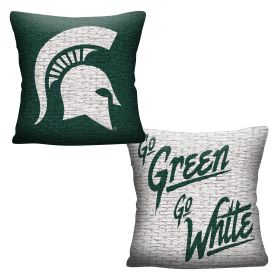 Michigan State OFFICIAL NCAA "Invert" Woven Pillow