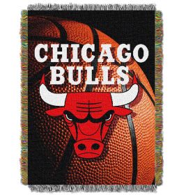 Bulls OFFICIAL National Basketball Association; "Photo Real" 48"x 60" Woven Tapestry Throw by The Northwest Company