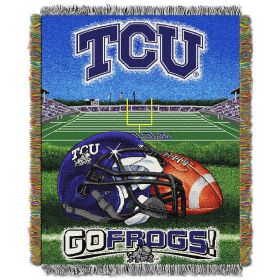 TCU OFFICIAL Collegiate "Home Field Advantage" Woven Tapestry Throw