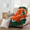 MIAMI OFFICIAL NCAA "Halftone" Micro Raschel Throw Blanket; 46" x 60"