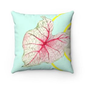 Green Leaf Square Pillow Home Decoration Accents - 4 Sizes (size: 14" x 14")